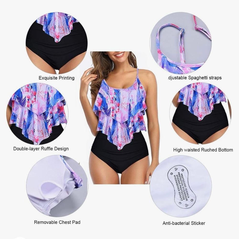 🆕 ADISPUTENT 2-PIECE BATHING SUIT (S) - Picture 3 of 12